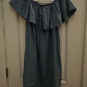 Denim Off-Shoulder Dress